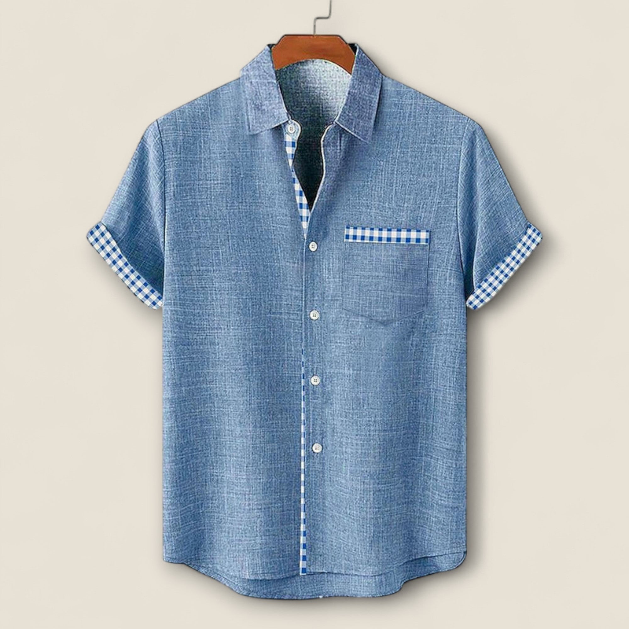 Nico - Chemise à Manches Courtes avec Détails en Bordure