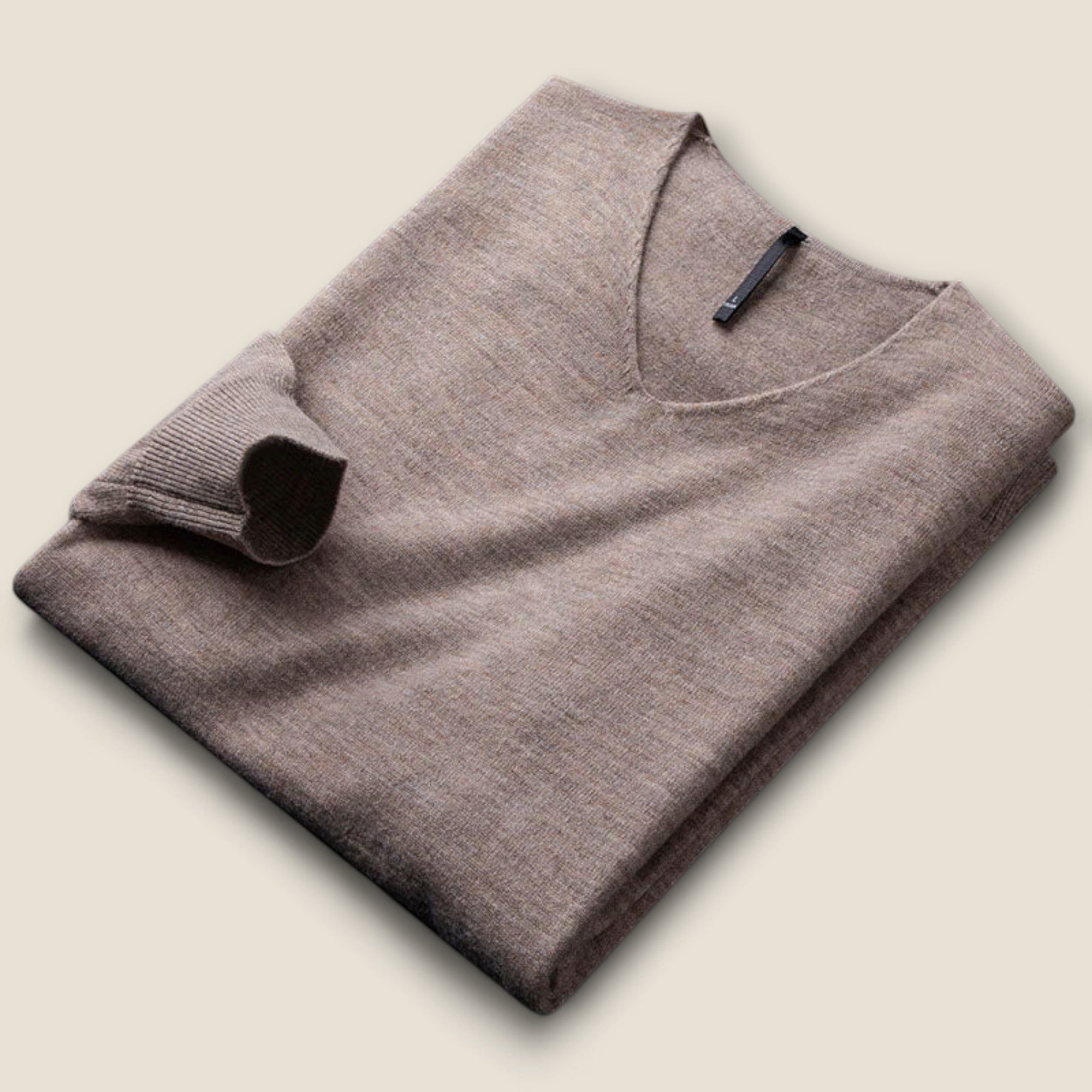 Alessio - Pull à col en V en mélange de laine et cachemire