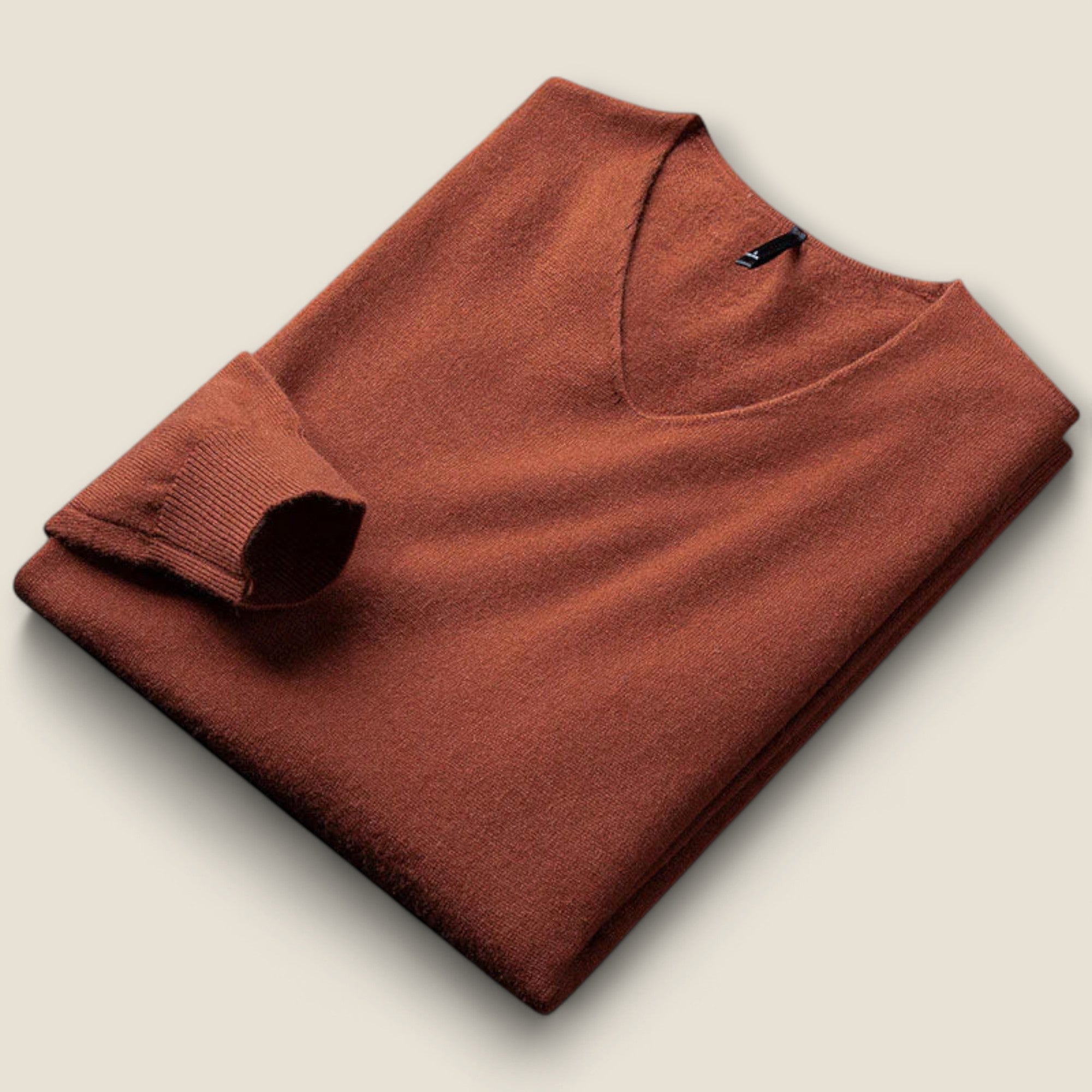 Alessio - Pull à col en V en mélange de laine et cachemire