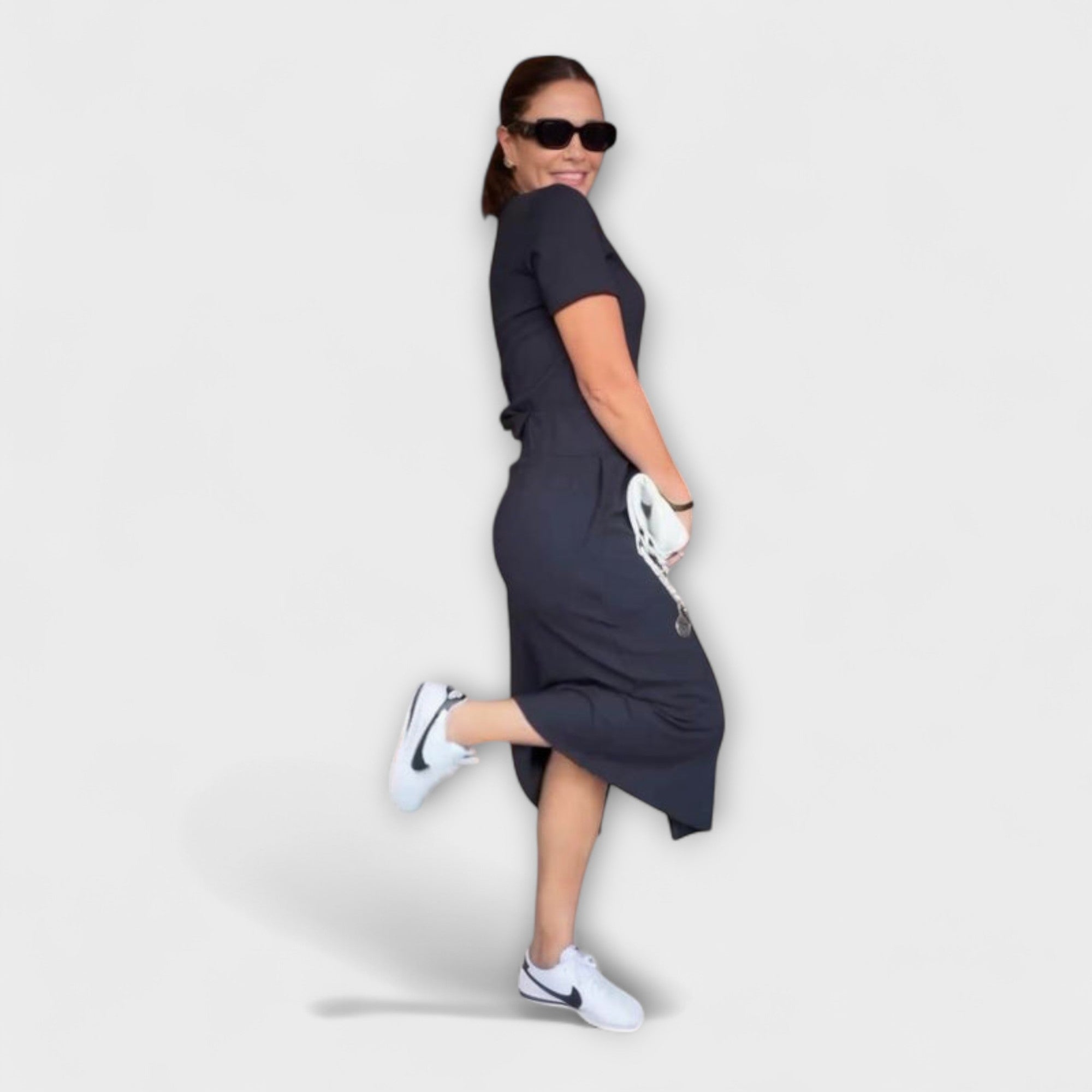 Danielle - Haut Élegant à Col V avec Jupe